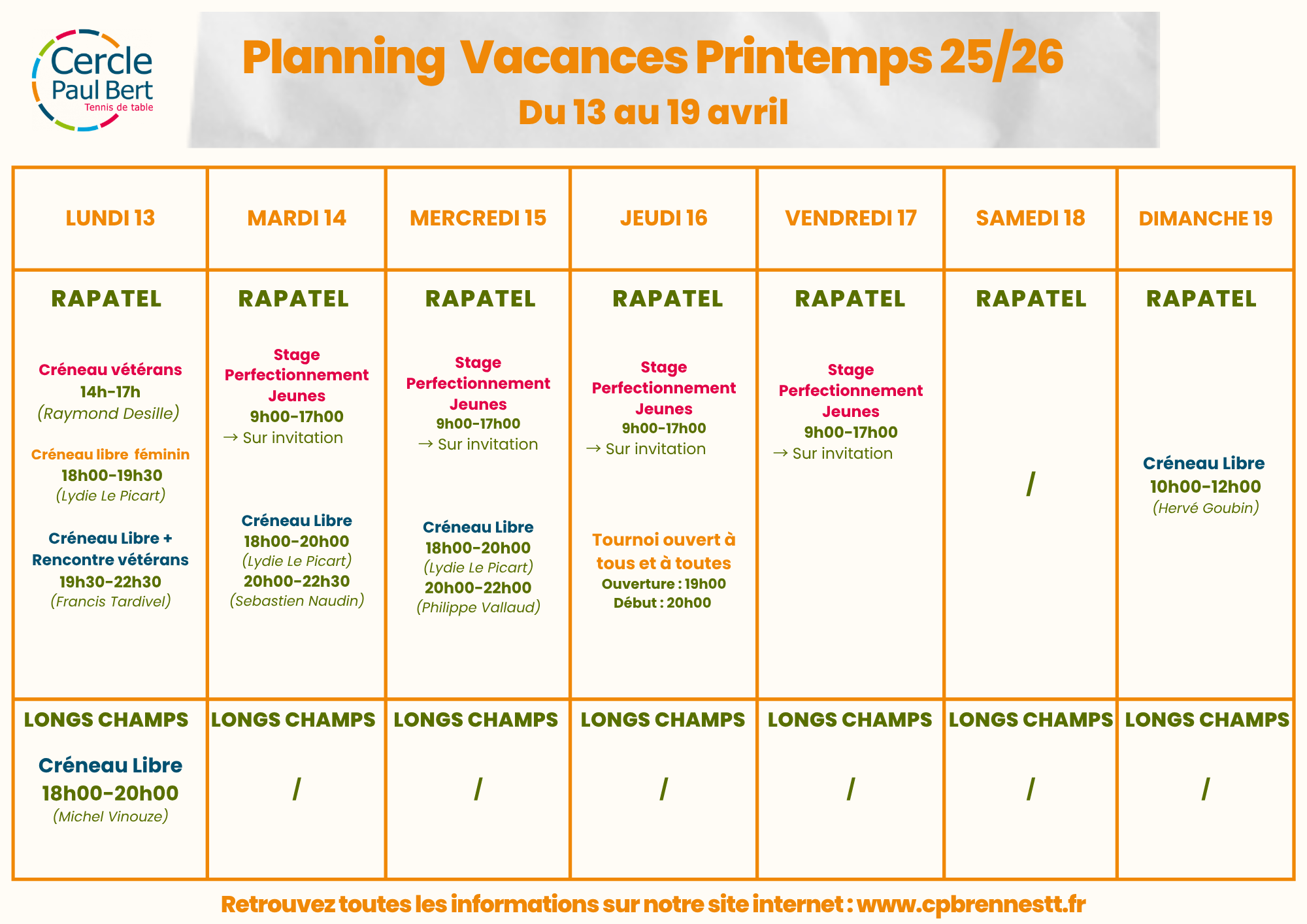Planning semaine 1 printemps 25_26
