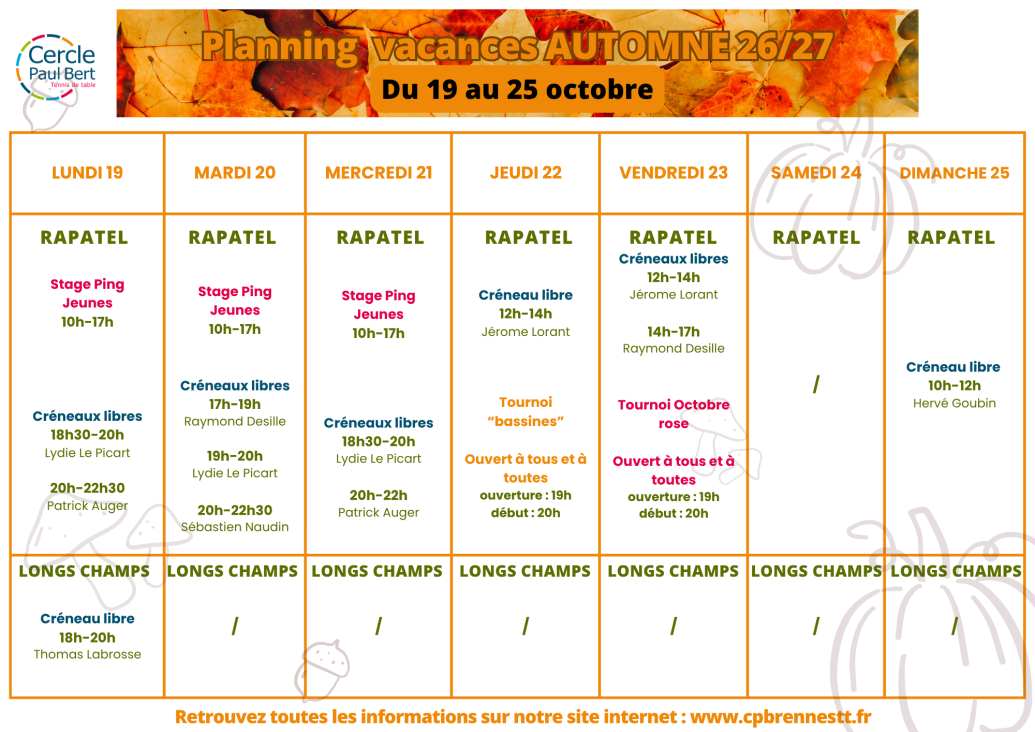 AUTOMNE SEMAINE 1