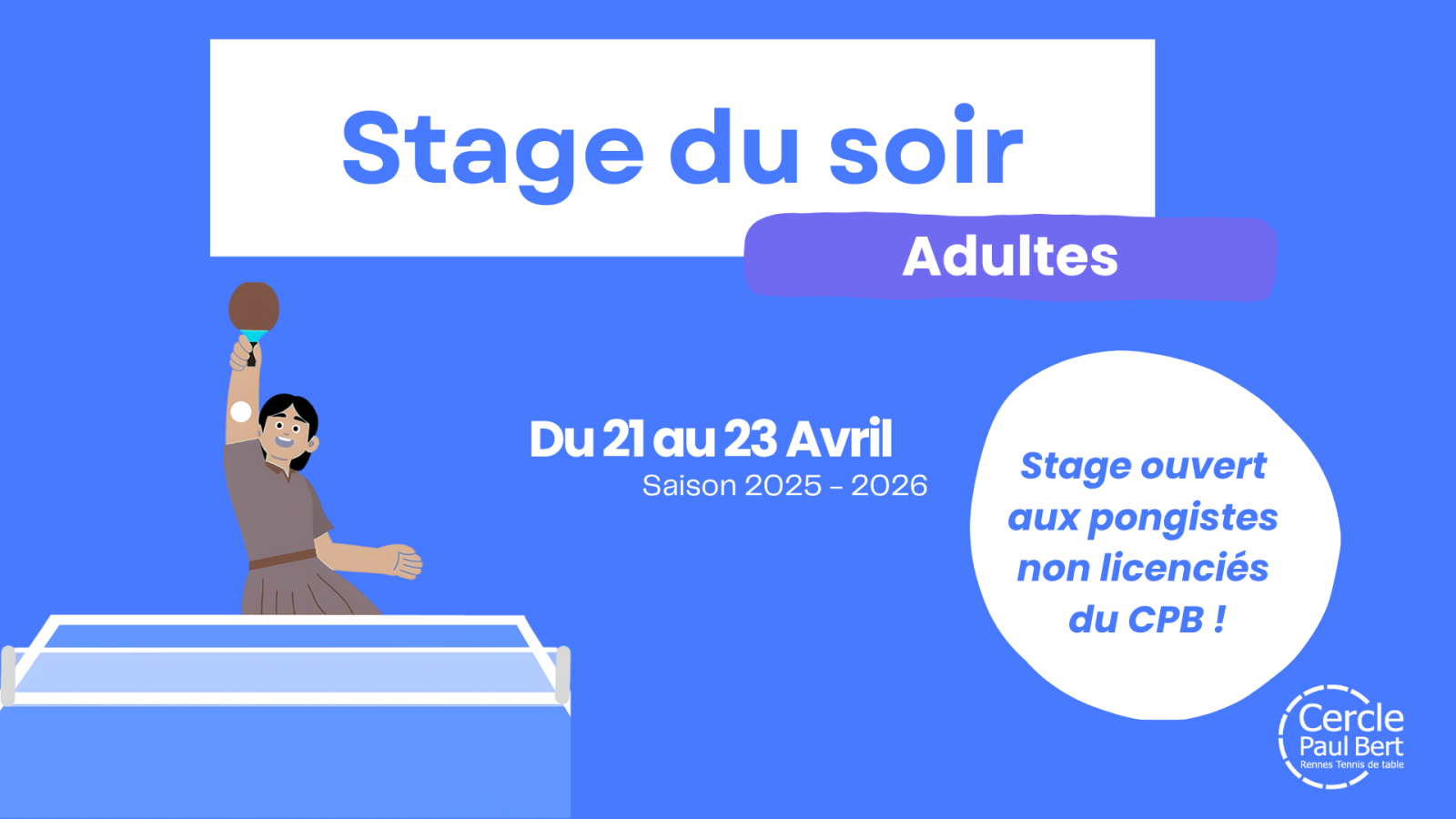 Stage du soir Printemps - 21 au 23 avril 2026